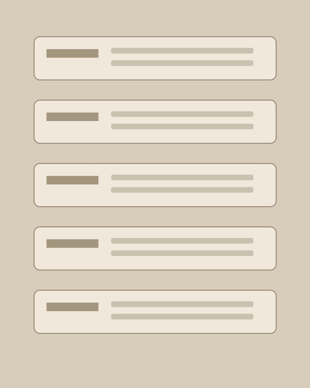 Editorial framework showing five layers for structuring an AI prompt.
