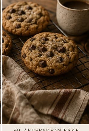 A cooling rack of golden-edged brown butter cookies studded with melted chocolate chunks.