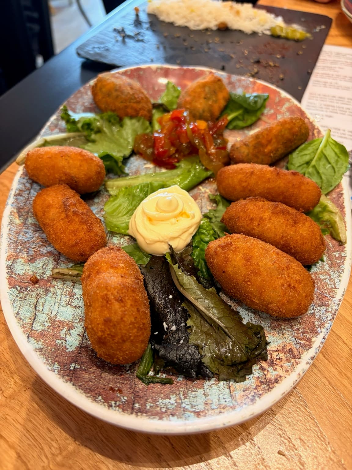 Croquetas and sharing dishes at Las Maravillas in Ronda